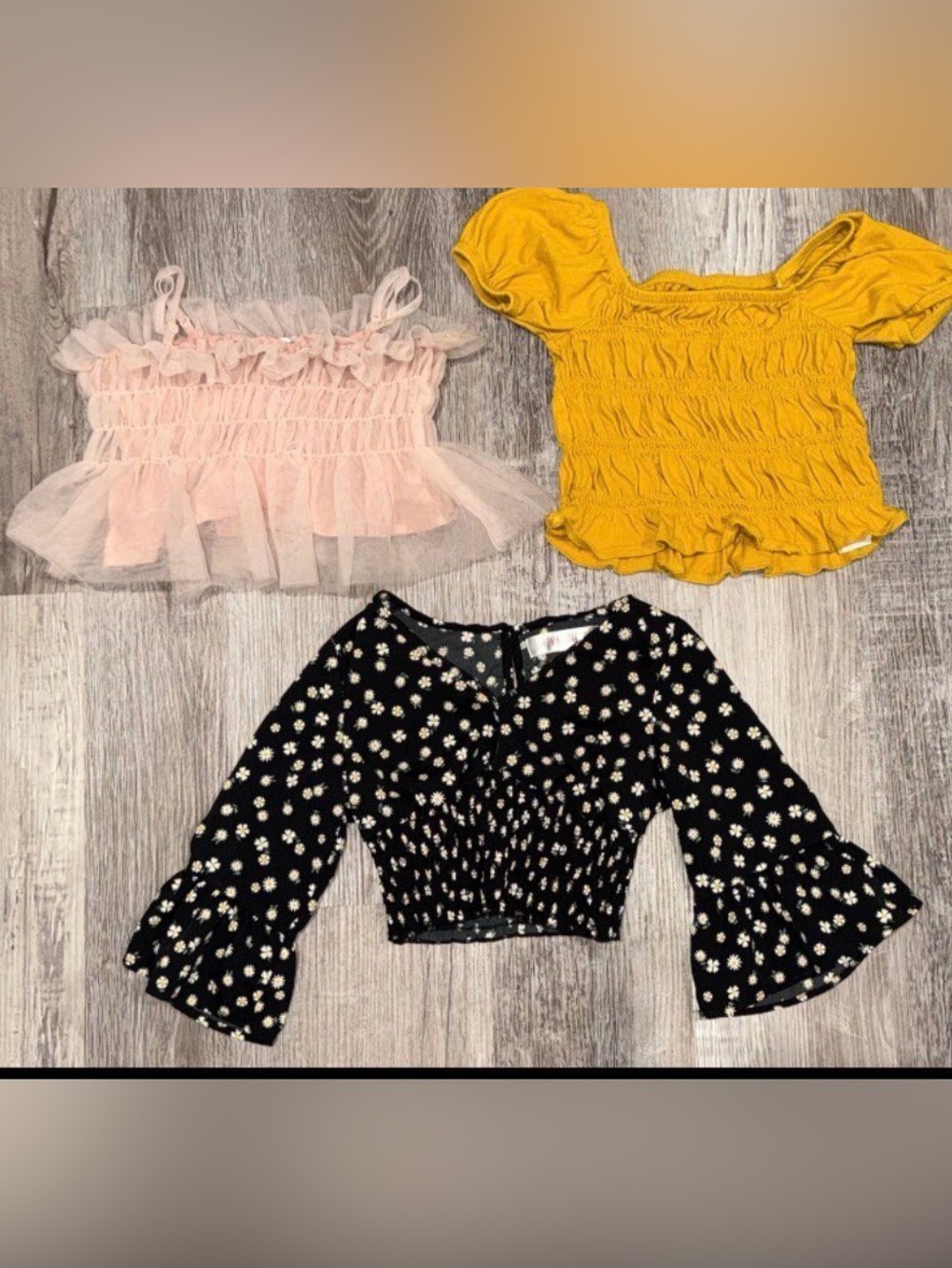 3 Girls Cute Shirts Size 6